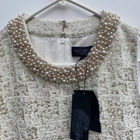 Rachael Zoe Embellished Metallic Mini Sz 6 - Picture 8 of 12